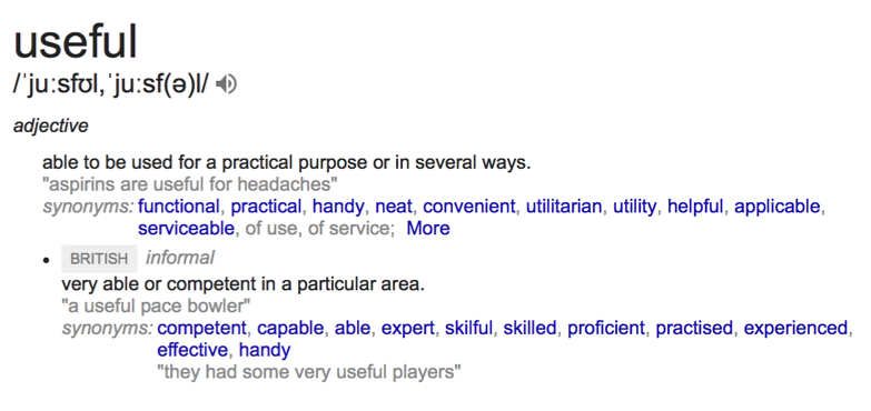 Useful definition